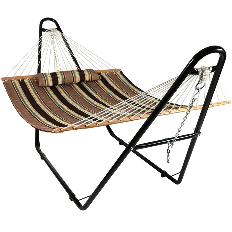 Arlmont & Co. Harrington Double Hammock with Stand & Reviews Wayfair